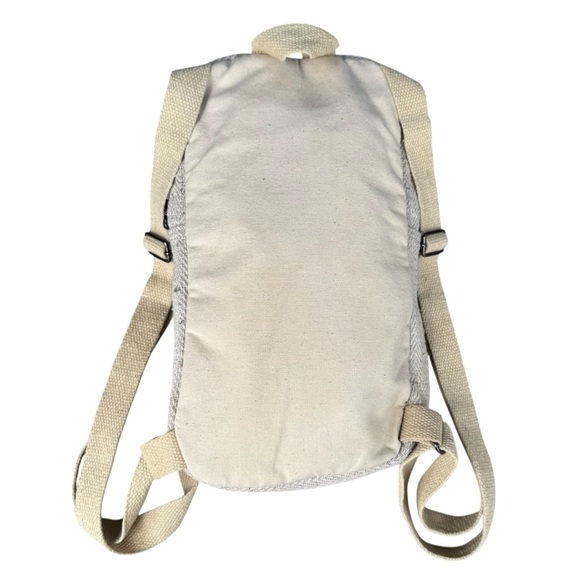 NEW Himalayan Hemp THC Free Multicolor Backpack Nepal Sustainable Boho Rasta Y2K - Picture 2 of 9